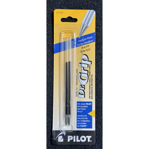 Pilot Dr. Grip Ball Point Pen Refill Medium Blue 77228 - 2 Pack